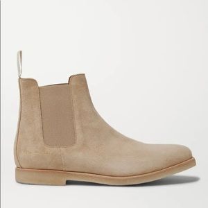 Common Projects Calf Suede Chelsea Boots tan Men 8 US 41 Eur MSRP $529.